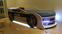 Кровать машинка Камаро Полиция 180х80 с подъемным механизмом