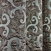 Ткань для штор с вышивкой AMADEY в классическом стиле.