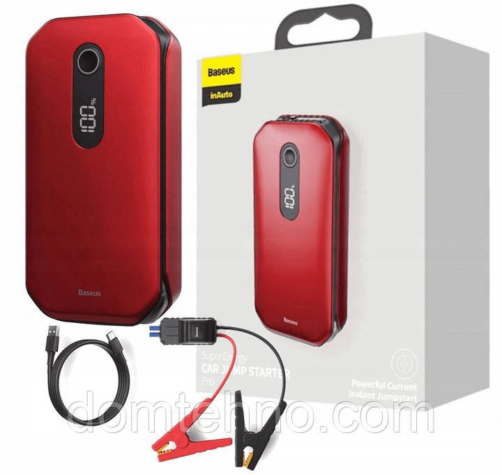Автономний пусковий пристрій (бустер) Baseus Super Energy Pro Car Jump Starter Red CRJS03-09 12000mAh 1000A US