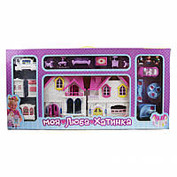 Будиночок для ляльок WD-921 меблі, фігурки, машина Блакитний, World-of-Toys