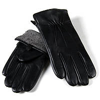 Перчатка Мужская кожа Paidi 232-6 black махра Мужские кожаные перчатки оптом