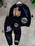 Чоловічий спортивний костюм M1154 чорний, фото 3