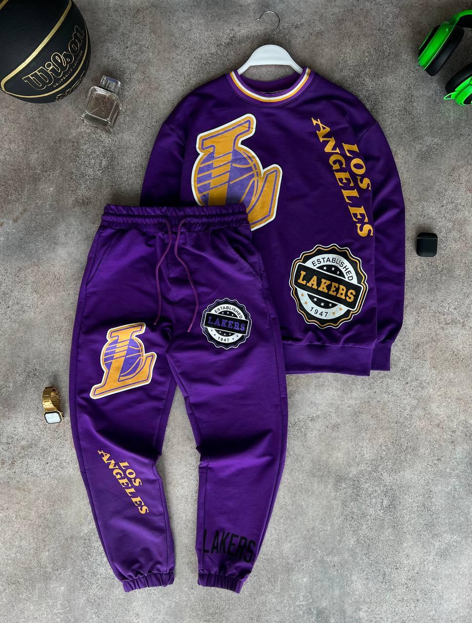 Чоловічий спортивний костюм M1155 фіолетовий S, M, фото 1