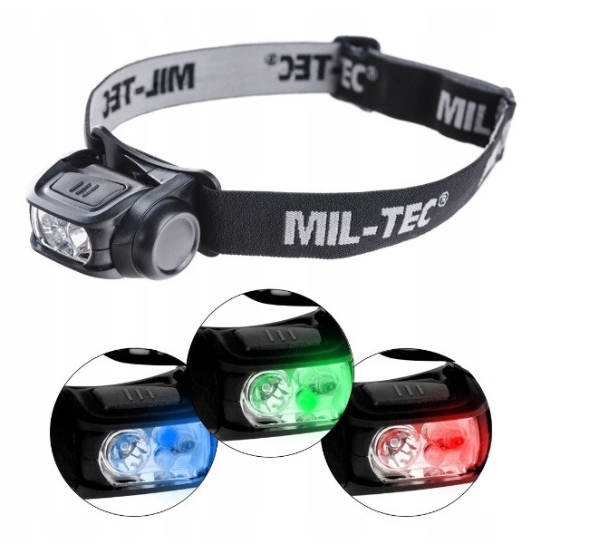 Ліхтар налобний військовий тактичний 15170102 Mil-Tec 4 Led, фото 1