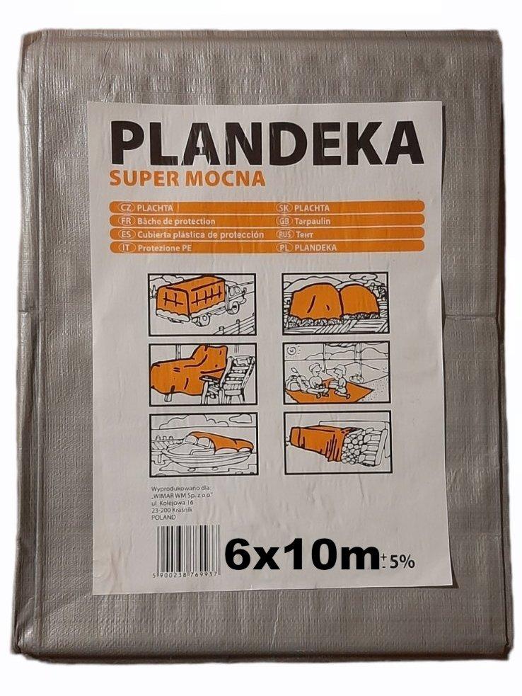 Тент Пландека Тарпаулін 6x10м Super Mocna захисний (160г/м2) (Wimar) Польща з люверсами