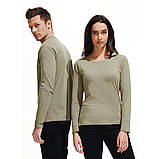 Футболка чоловічий стильна бавовна з довгим рукавом реглан класичний під логотип Monarch 150, фото 5