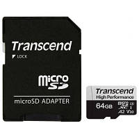 Карта памяти Transcend 64GB microSDXC class 10 UHS-I U1 High Endurance (TS64GUSD350V)