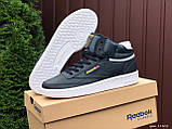 Чоловічі кросівки Reebok Club C 85 Face шкіряні стильні молодіжні темно-сині, фото 6