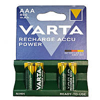 Аккумулятор AAA Varta 800mAh NiMH , 1шт (блистер по 4шт) HR03 предзаряженные