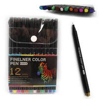 Набор цветных лайнеров Finelner color pen, 0.4 мм, 12 цв., DSCN-9766