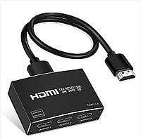 NEWCARE 4K HDMI Splitter 1 in 3 Out 4Kx2K, 1080P, 3D, HDR, DTS/Doby-TrueHD для Xbox PS5/4 Roku Blu-Ray