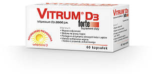 Vitrum D3 Forte 50mcg (2000 IU.) вітамін D3,  60 капсул на 2 місяці