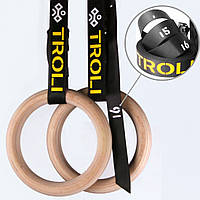 Гимнастические деревянные кольца со стропами и нумерацией (пара 2шт) профессиональные спортивные кольца |