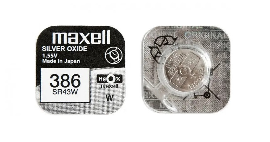 Срібно-оксидна батарейка Maxell "таблетка" SR43W 1шт/уп
