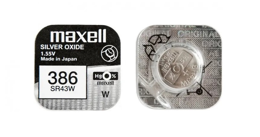 Срібно-оксидна батарейка Maxell "таблетка" SR43W 1шт/уп, фото 1