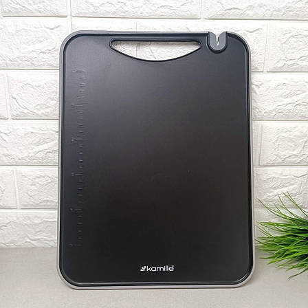 Обробна дошка з вбудованою точилкою для ножів 37*28*0,8 см Kamille, фото 1