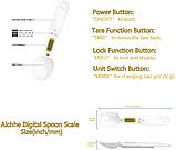 Ложка-ваги/електронні кухонні ваги 0.1-500 грамів з LED-дисплеєм Kitchen Helper білі (LB-67633), фото 4