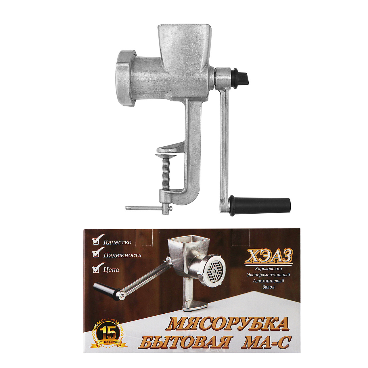 М'ясорубка побутова ручна механічна «МА-С» ХЕАЗ 33 кг/год