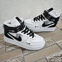 Кроссовки хайтопы белые зимние Nike air force 36-39