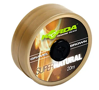 Поводочный материал Korda Super Natural Gravel Brown 20m 18lb