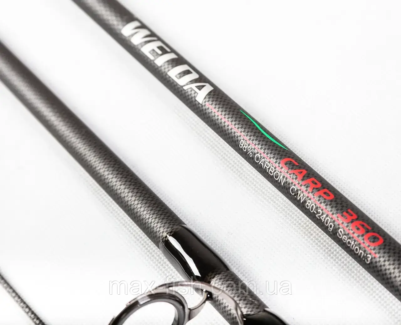 Удилище карпове Weida Carp 3.90 м, карбон, тест 80-240 g, кільце 40 мм карповик