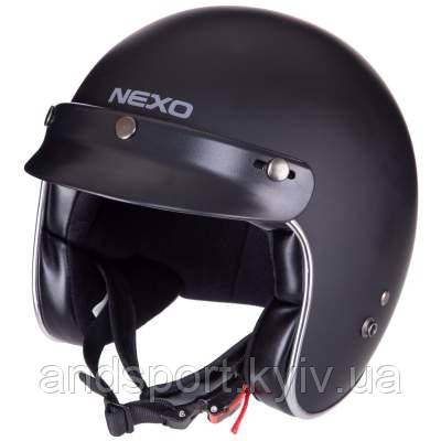 Мотошолом відкритий NEXO ECE22-05 L-XL чорний Код ECE22-05, фото 2
