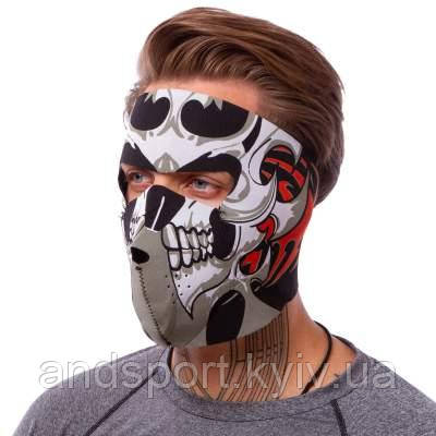 Маска лицьова вітрозахисна SP-Sport MS-4344-4 Tribal Skull чорний Код MS-4344-4, фото 2