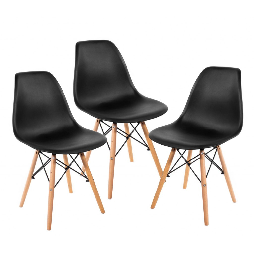 Купить Кресло (стул) для кухни обеденное Bonro В-173 FULL KD черное (3 ...