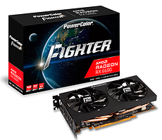 Відеокарта AMD Radeon RX 6600 8 GB GDDR6 Fighter PowerColor (AXRX 6600 8GBD6-3DH)