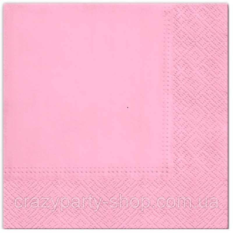 Сервірувальні серветки паперові рожеві
