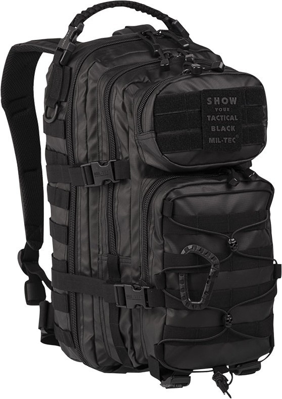 Рюкзак тактичний assault sm tactical small 20л. Чорний Mil-tec 14002088