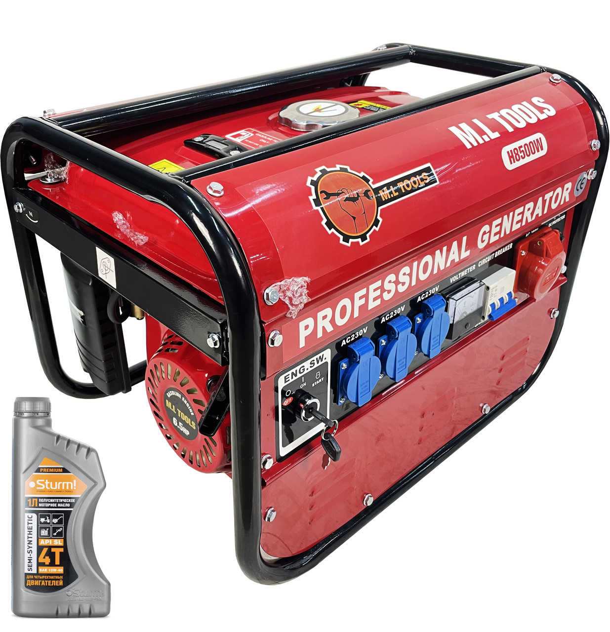 3 квт Бензиновий генератор M.L Tools H8500W, фото 1