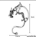 Кафф кліпс на вухо у формі Дракона Дракон Earcuff, фото 5