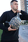 Чоловіча тактична сумка-слінг через плече мультикам на багато відділень міцна військова мінірюкзак, фото 3