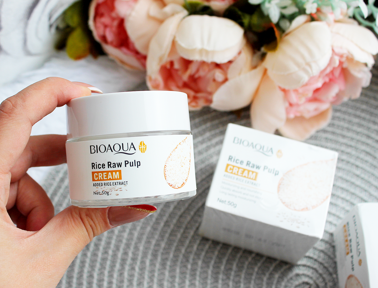 Крем для обличчя на основі рису Bioaqua Rice Raw Pulp Cream