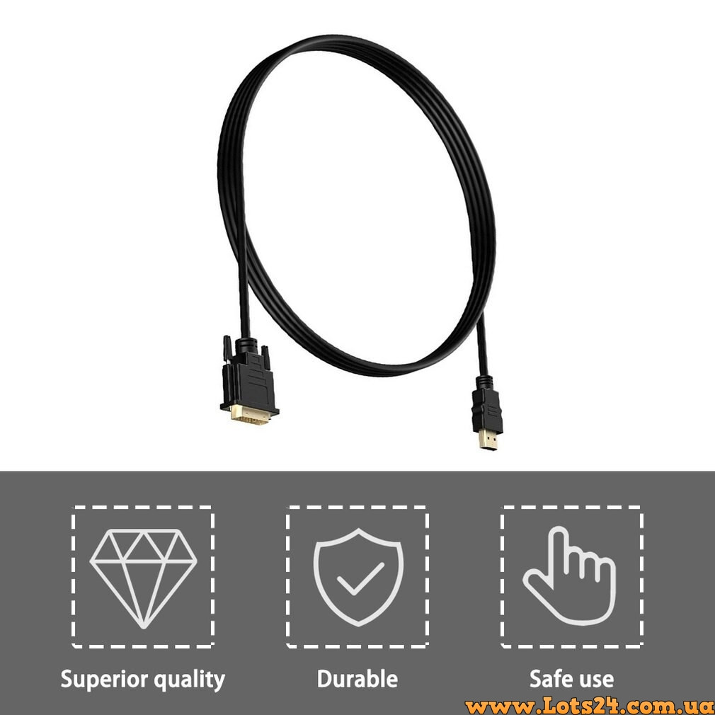 Кабель переходник HDMI DVI HDMI адаптер для монитора с позолочеными ...