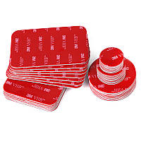 Скотч двухсторонний 3M VHB RED SUPER STRONG  27х27мм, квадрат, 10 штук