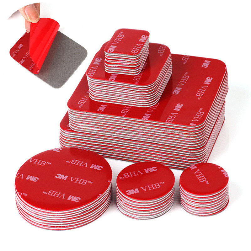 Скотч круглий двосторонній 3M VHB RED SUPER STRONG 10 штук
