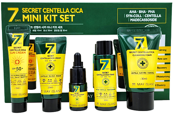 Набір мініатюр з центелою та кислотами May Island 7 Days Secret Centella Cica Mini Kit 5