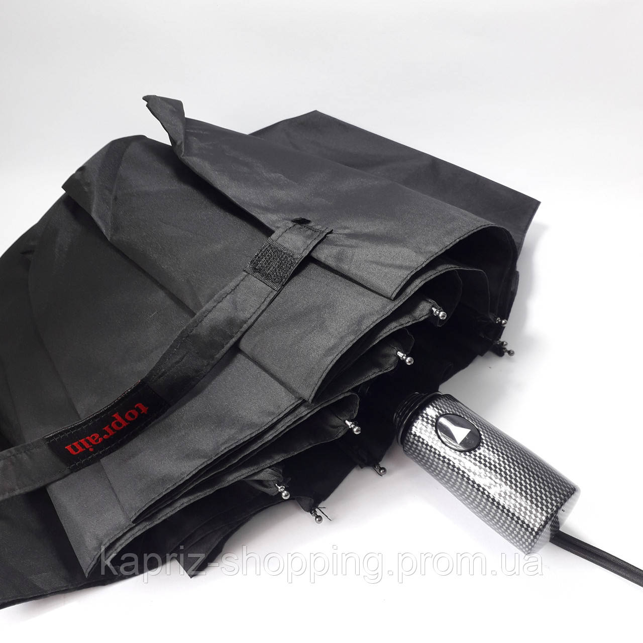 Зонт полуавтомат чорный MAX TOPRAIN 10 спиц/  Парасоля чоловіча