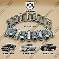 Дюймові колісні гайки DODGE RAM 9/16"-18 UNF висота 48ммб хром, конус, ключ 19мм.