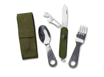Набір столових приладів з багатофункціональним ножем у чехлі  14629000  MIL-TEC