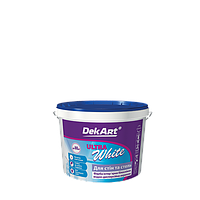 Фарба інтер'єрна для стін і стель білосніжна "Ultra White" (1 л)1,2 кг DekArt