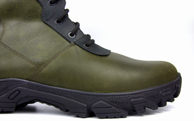 Зимние берцы тактические хаки больших размеров военные кожа натуральный мех Rosso Avangard Himerua BS