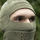 Чоловіча тактична шапка-балаклава хакі камуфляж із сіткою військова армійська, фото 3