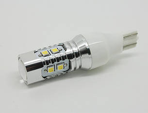 Светодиодная белая (White) автолампа T15, 10W (420Lm) Original Samsung LED chip (SMD2323) + Линза (Modern CAR)