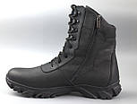 Зимові тактичні берці великих розмірів військові шкіра натуральне хутро чорні Rosso Avangard Himerua BS, фото 3