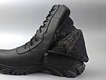 Зимові тактичні берці великих розмірів військові шкіра натуральне хутро чорні Rosso Avangard Himerua BS, фото 4
