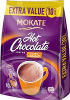 Горячий шоколад соленая карамель (стик 10шт по 18г) Mokate HOT Chocolate, 180г, Польша, шоколадный напиток