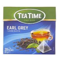 Крепкий черный английский чай с бергамотом в пирамидках (пакетиках) Earl Grey Time Tea, 40 г (20 шт.), Польша